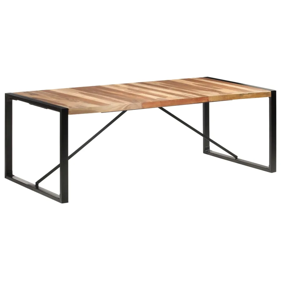 Table à manger 220x100x75 cm bois massif - 8