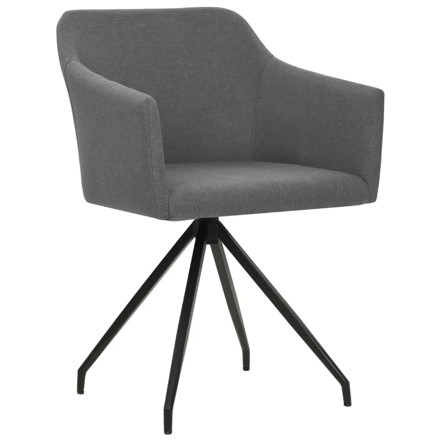 Chaises pivotantes à manger lot de 2 Gris clair Tissu - 2