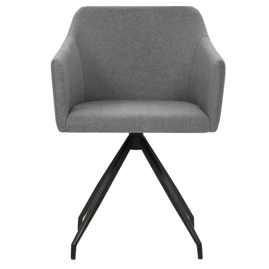 Chaises pivotantes à manger lot de 2 Gris clair Tissu - 3