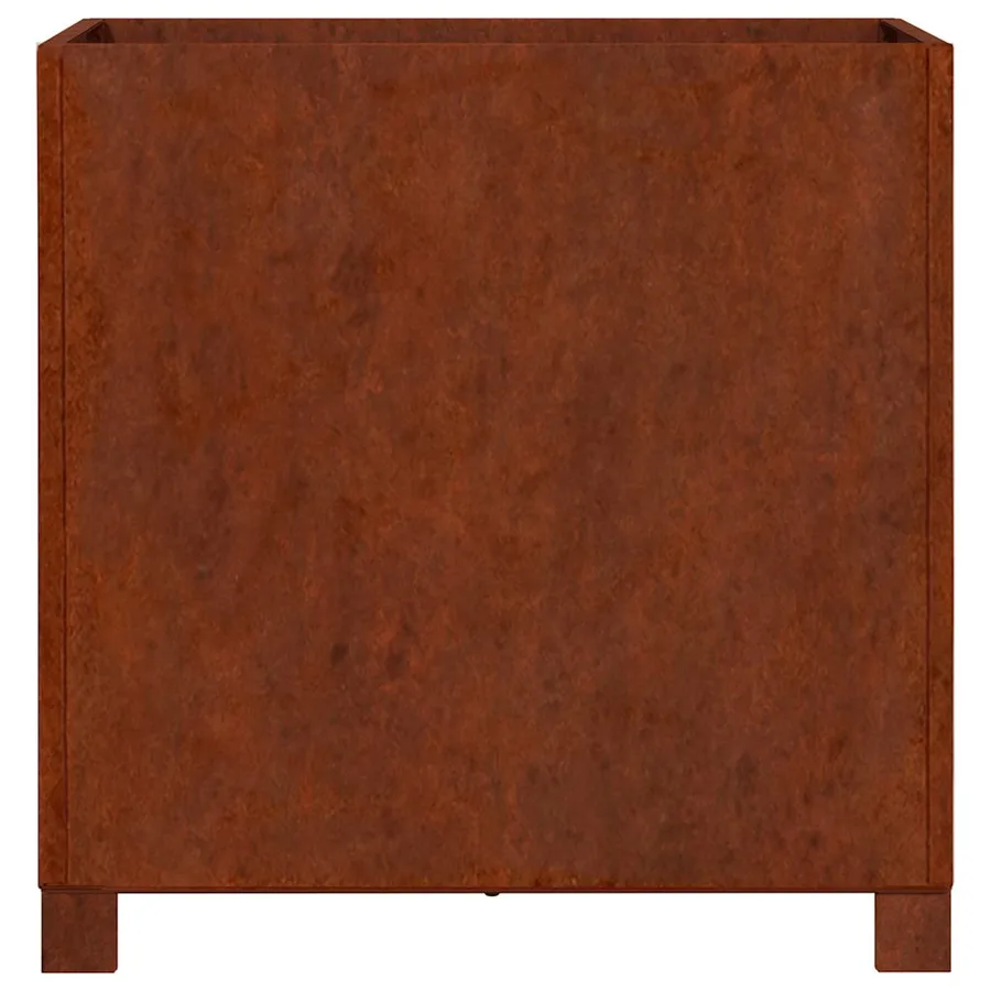 Jardinière avec pieds Rouillé 50x50x50 cm Acier corten - 5