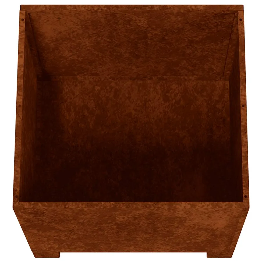 Jardinière avec pieds Rouillé 50x50x50 cm Acier corten - 7