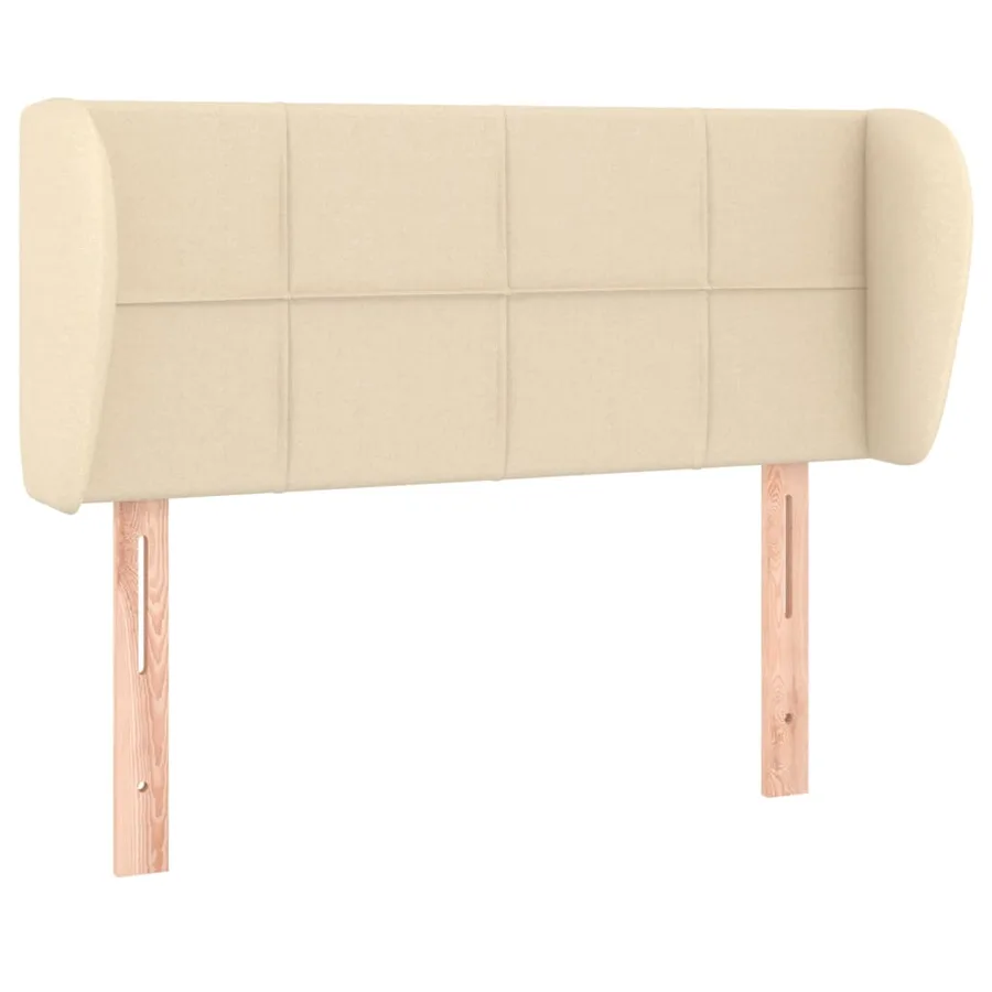 Tête de lit avec oreilles Crème 83x23x78/88 cm Tissu - 2