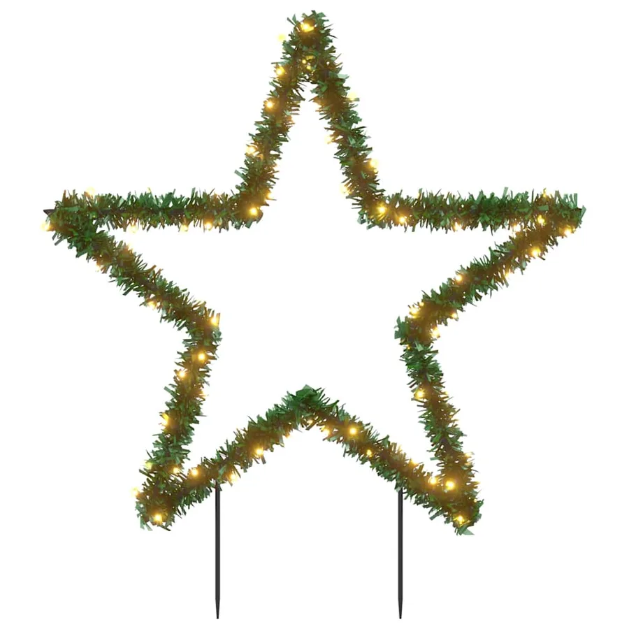 Décoration lumineuse étoile de Noël avec piquets 80 LED 60 cm - 2