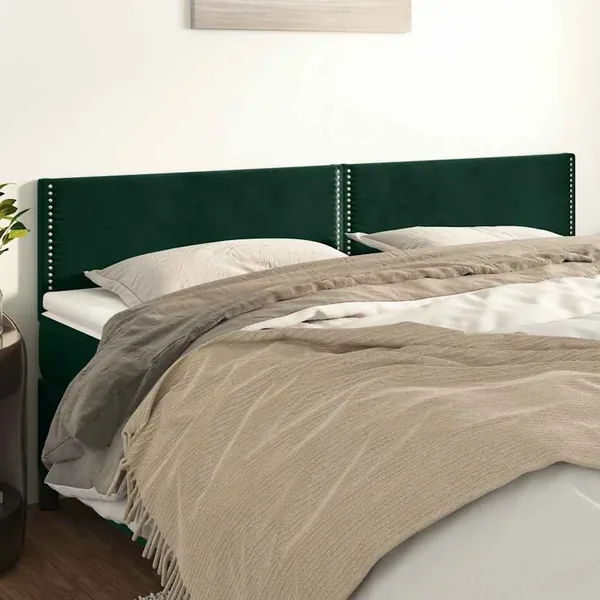 Têtes de lit Vert foncé 180x5x78/88 cm Velours