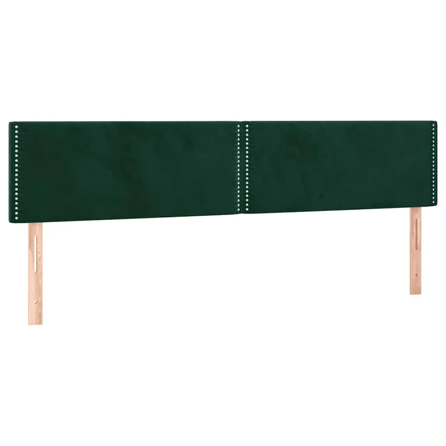 Têtes de lit Vert foncé 180x5x78/88 cm Velours - 2