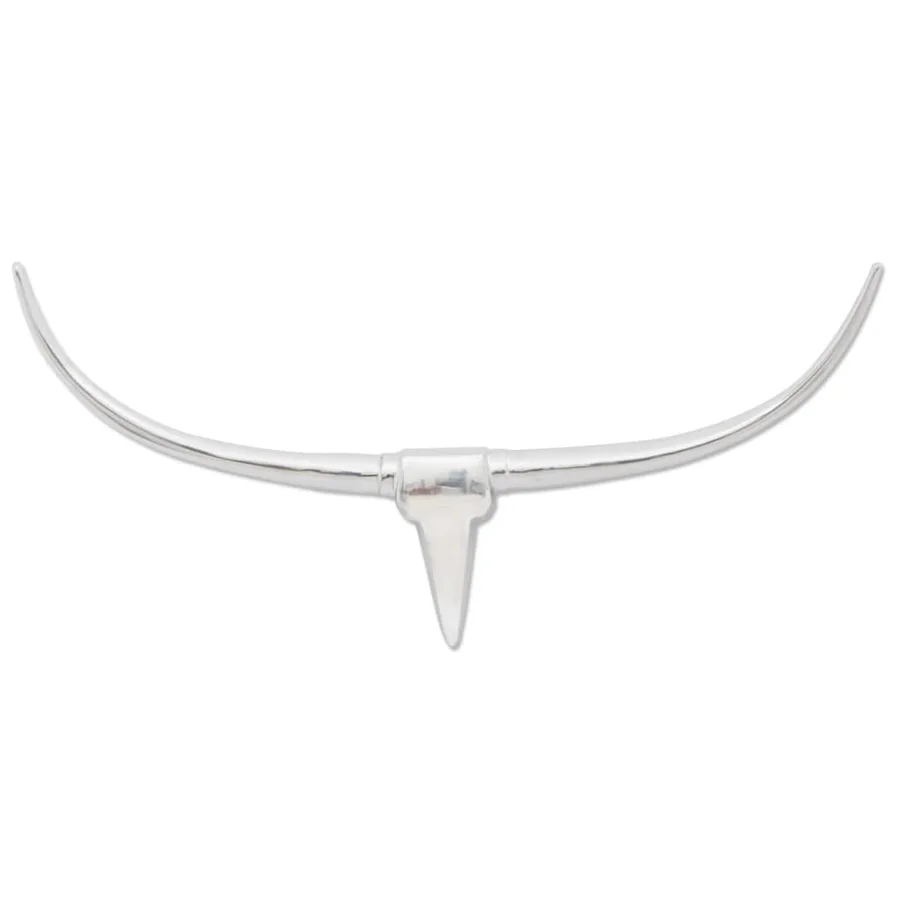 Décoration murale tête de taureau Aluminium Argenté 96 cm - 3