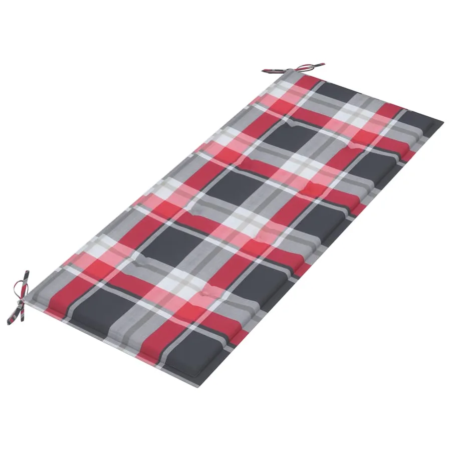 Banc de jardin 2 places avec coussin 120 cm Bois d'eucalyptus - 8