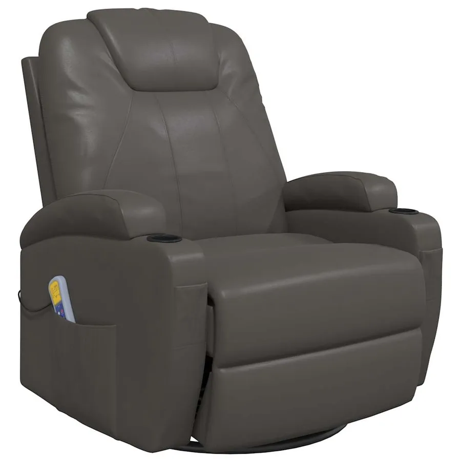 Fauteuil à bascule de massage Anthracite Similicuir - 2