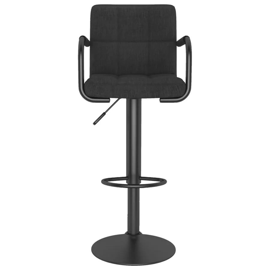 Tabourets de bar lot de 2 noir tissu - 4