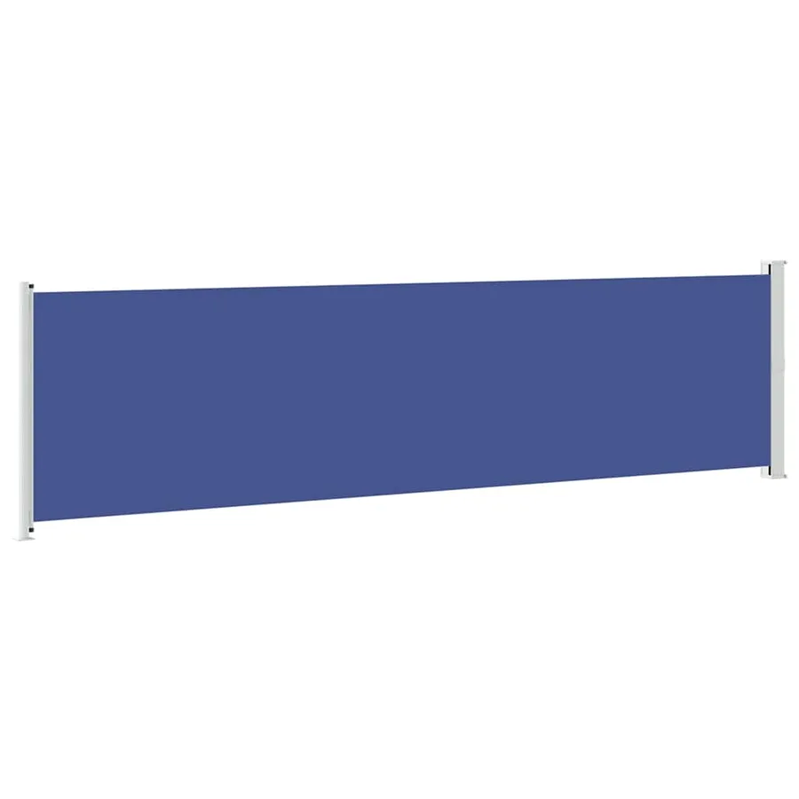 Auvent latéral rétractable de patio 600x160 cm bleu - 6