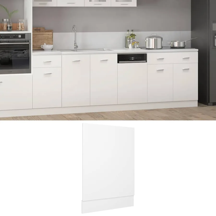 Panneau de lave-vaisselle "Lyon" Blanc 45 x 3 x 67 cm Bois d'ingénierie
