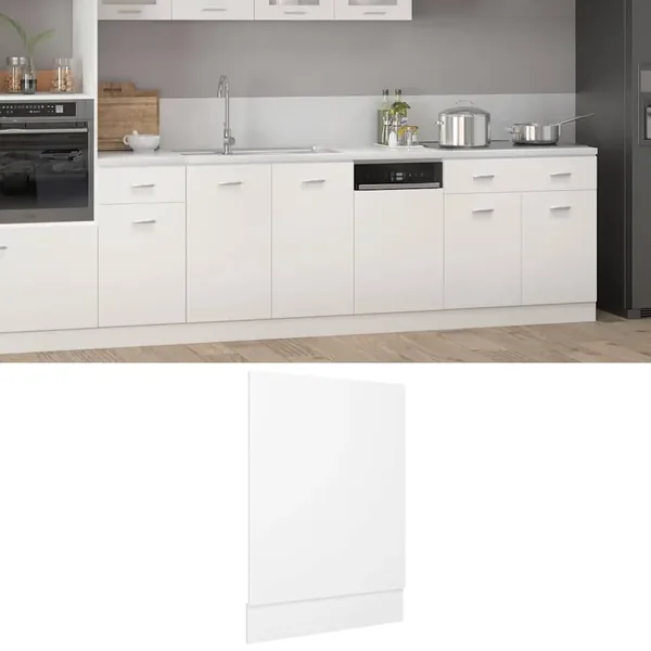 Panneau de lave-vaisselle "Lyon" Blanc 45 x 3 x 67 cm Bois d'ingénierie