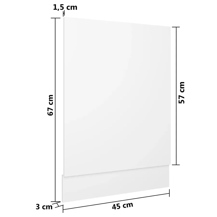 Panneau de lave-vaisselle "Lyon" Blanc 45 x 3 x 67 cm Bois d'ingénierie - 6