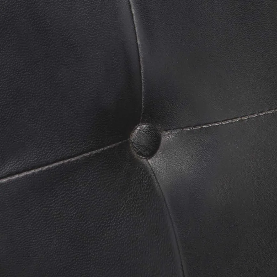Chaises à manger cantilever lot de 2 noir cuir véritable - 7