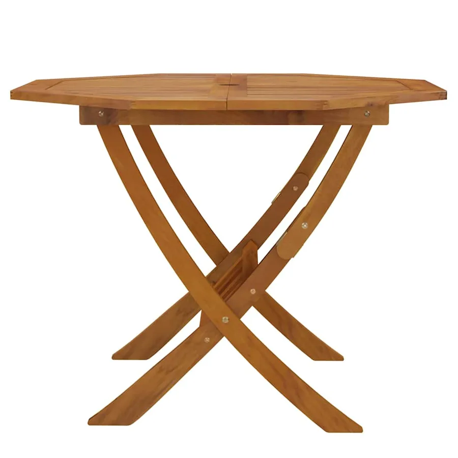 Table pliable de jardin 90x75 cm Bois d'acacia solide - 4