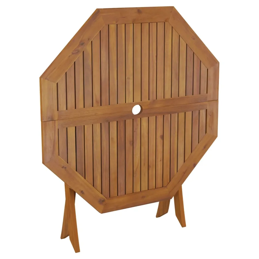 Table pliable de jardin 90x75 cm Bois d'acacia solide - 6