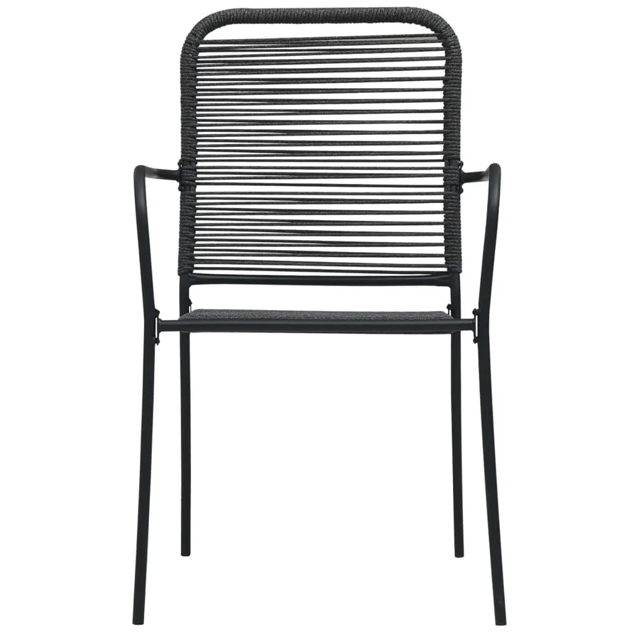 Ensemble à manger de jardin 7 pcs noir verre et acier - 9