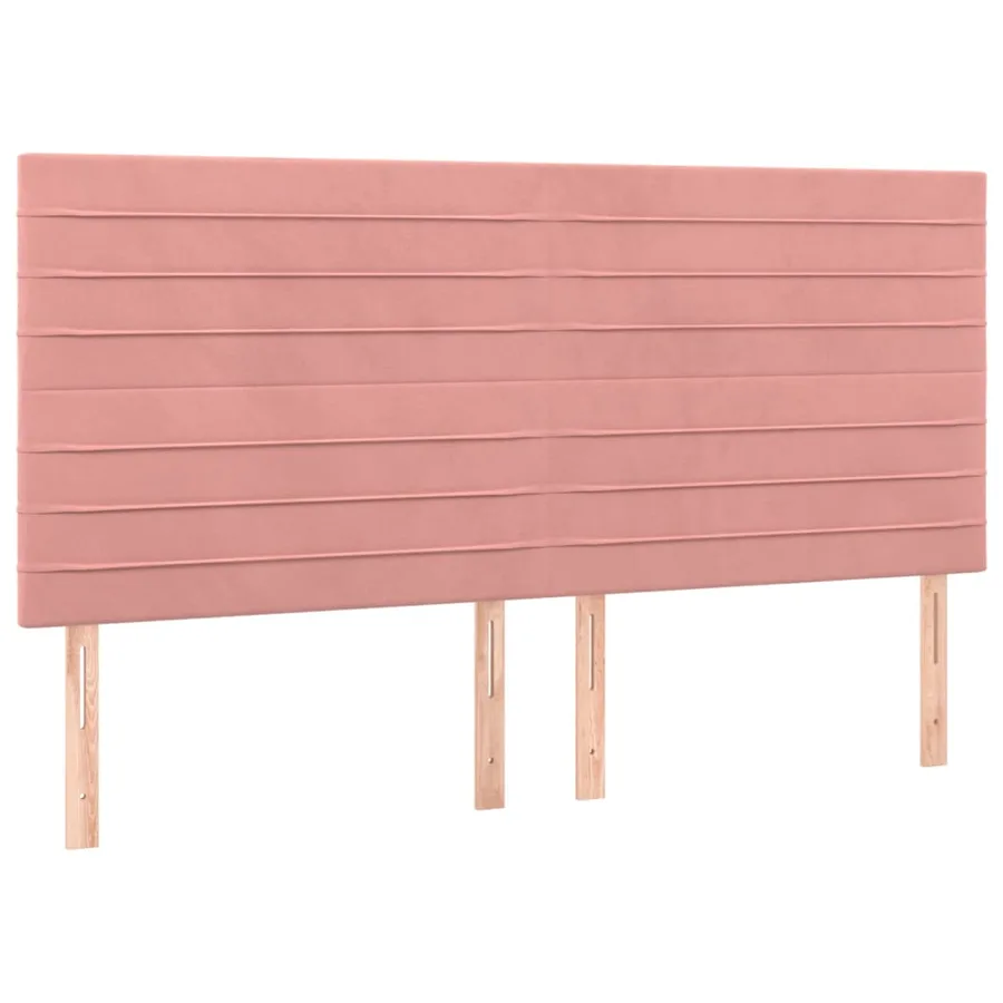 Tête de lit Rose 160x5x118/128 cm Velours - 2