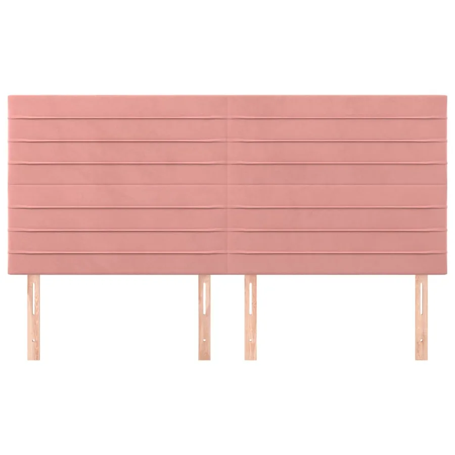 Tête de lit Rose 160x5x118/128 cm Velours - 3
