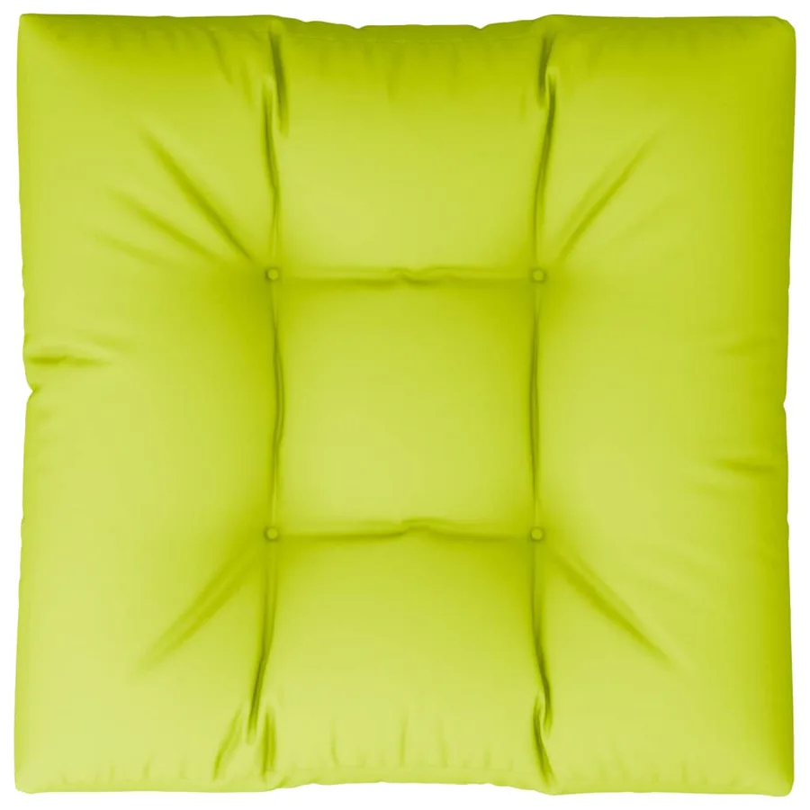 Coussin de palette vert brillant 80x80x12 cm tissu - 6