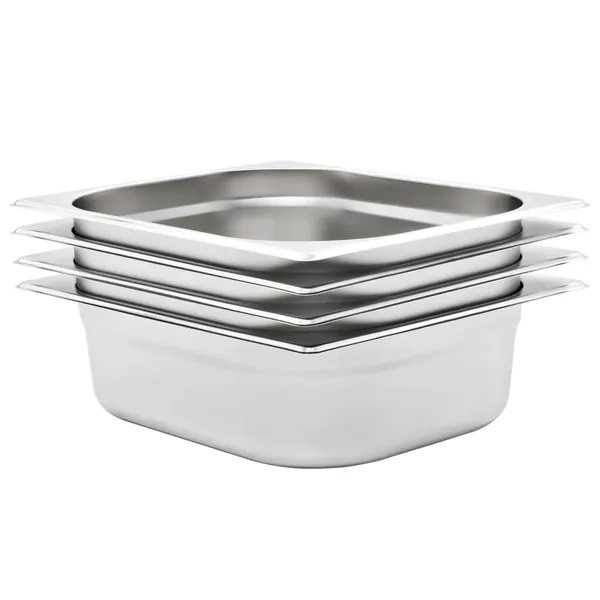 Récipients Gastronorm 4 pcs GN 1/2 100 mm Acier inoxydable