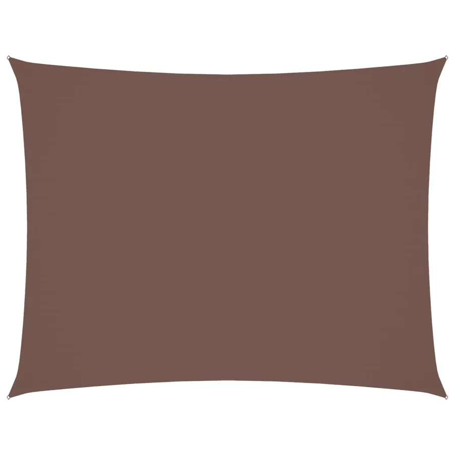 Voile de parasol tissu oxford rectangulaire 3x4 m marron - 2