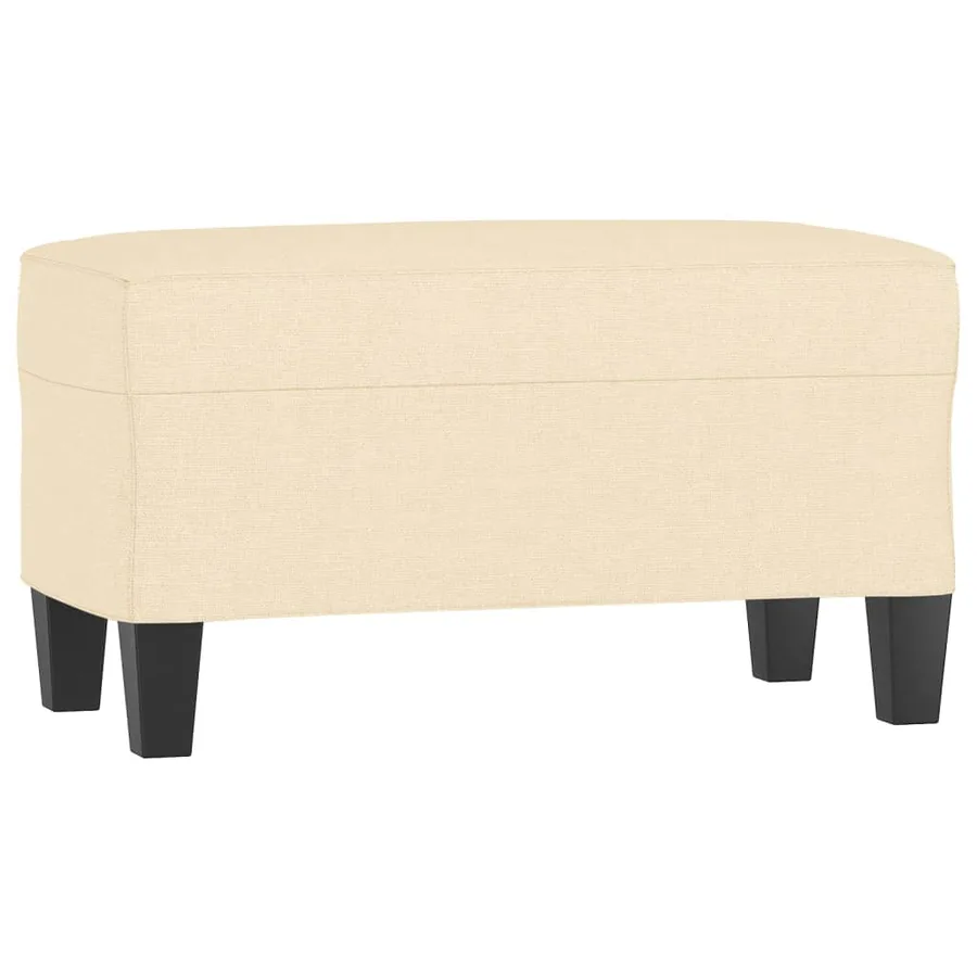 Banc Crème 70x35x41 cm Tissu - 2