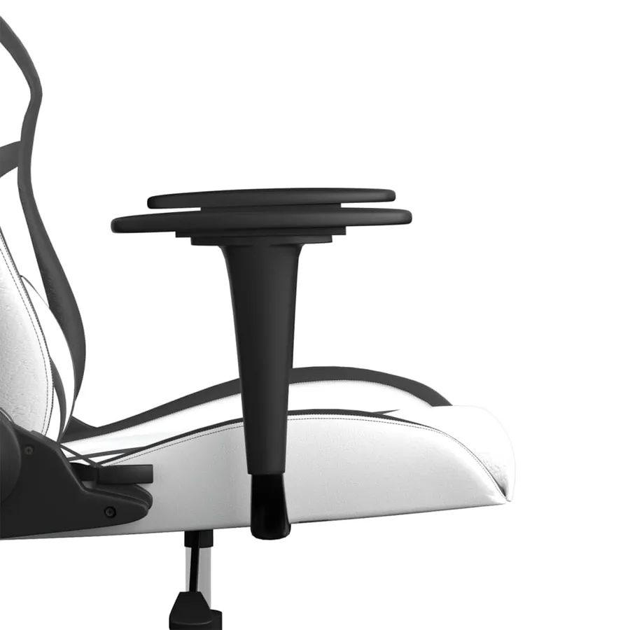 Chaise de jeu Blanc et noir Similicuir - 10