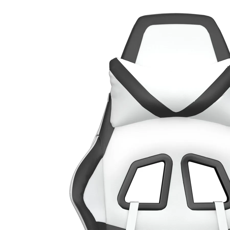 Chaise de jeu Blanc et noir Similicuir - 11