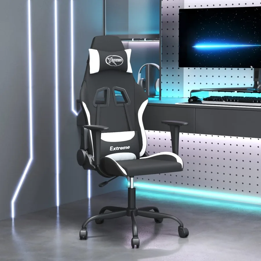 Chaise de jeu Noir et blanc Tissu