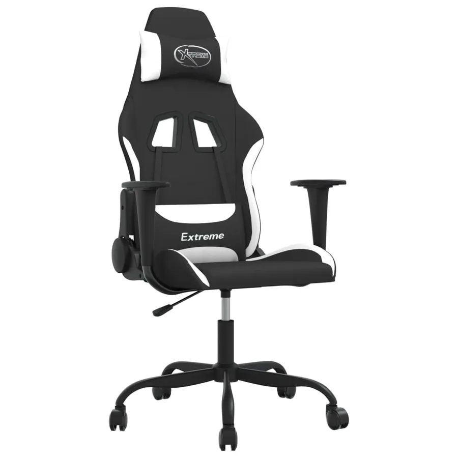 Chaise de jeu Noir et blanc Tissu - 2