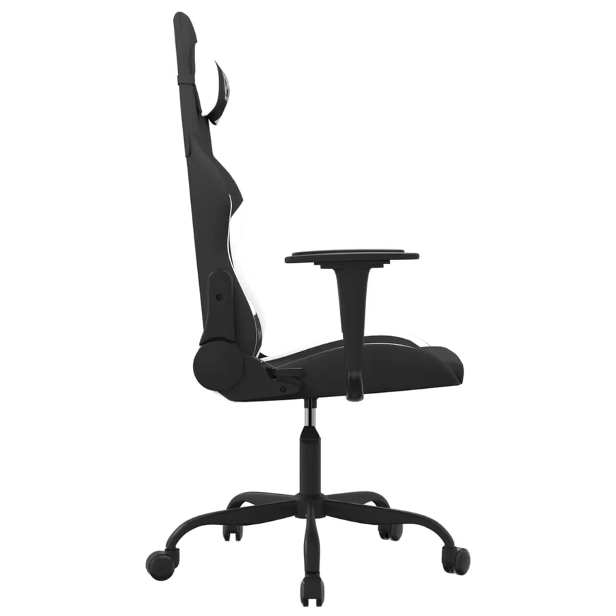 Chaise de jeu Noir et blanc Tissu - 4