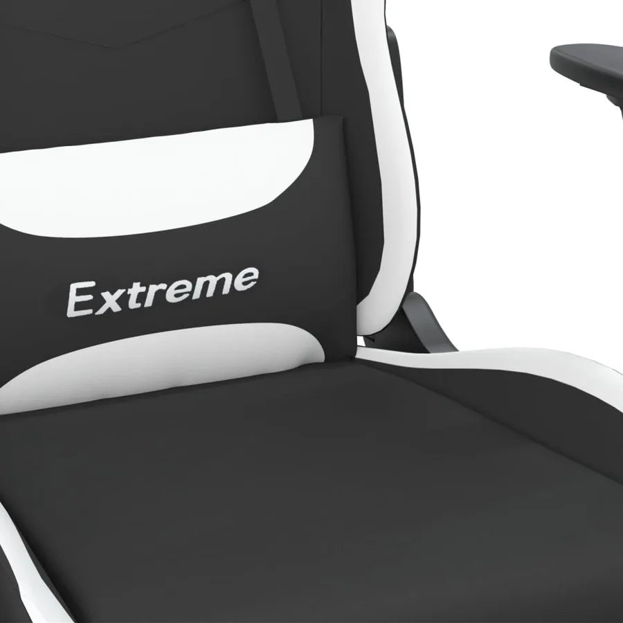 Chaise de jeu Noir et blanc Tissu - 8