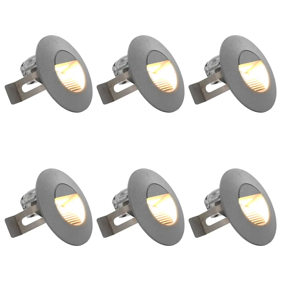 Appliques murales LED d'extérieur 6 pcs 2 W Argenté Rond