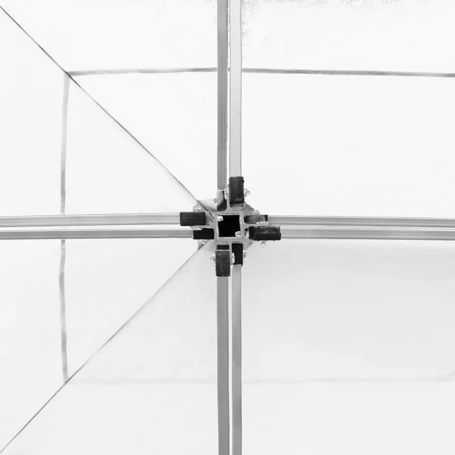 Tente de réception pliable Aluminium 6 x 3 m Blanc - 6