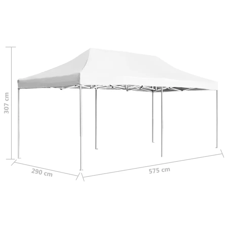 Tente de réception pliable Aluminium 6 x 3 m Blanc - 8