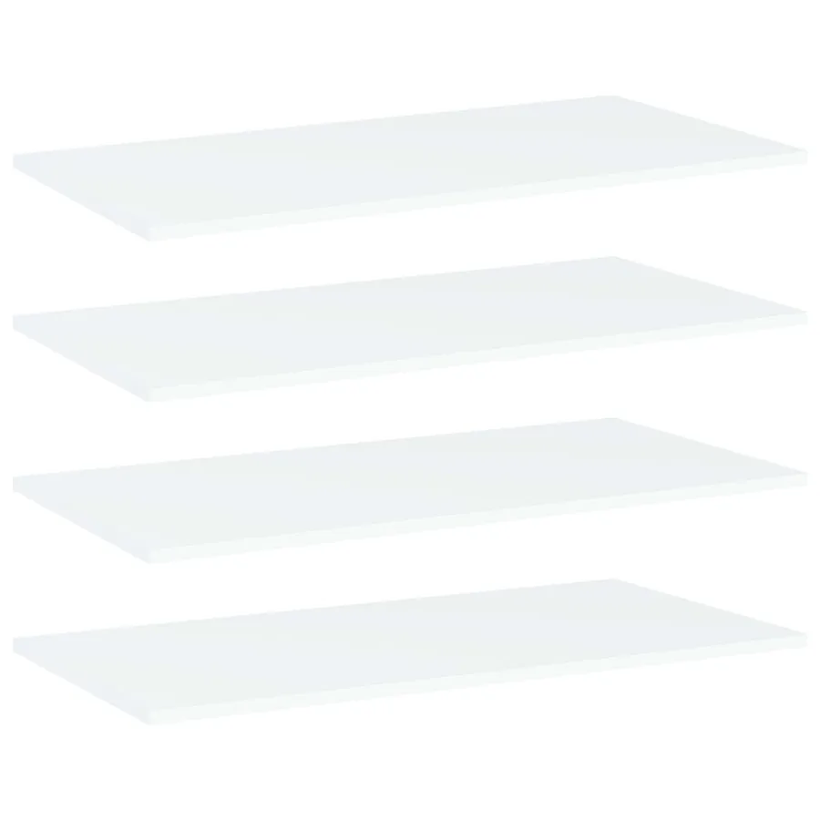 Panneaux de bibliothèque 4 pcs blanc bois d’ingénierie