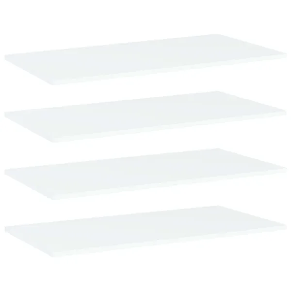 Panneaux de bibliothèque 4 pcs blanc bois d’ingénierie