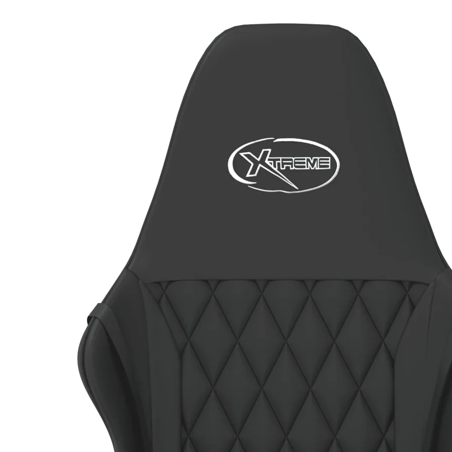 Chaise de jeu de massage noir similicuir - 10