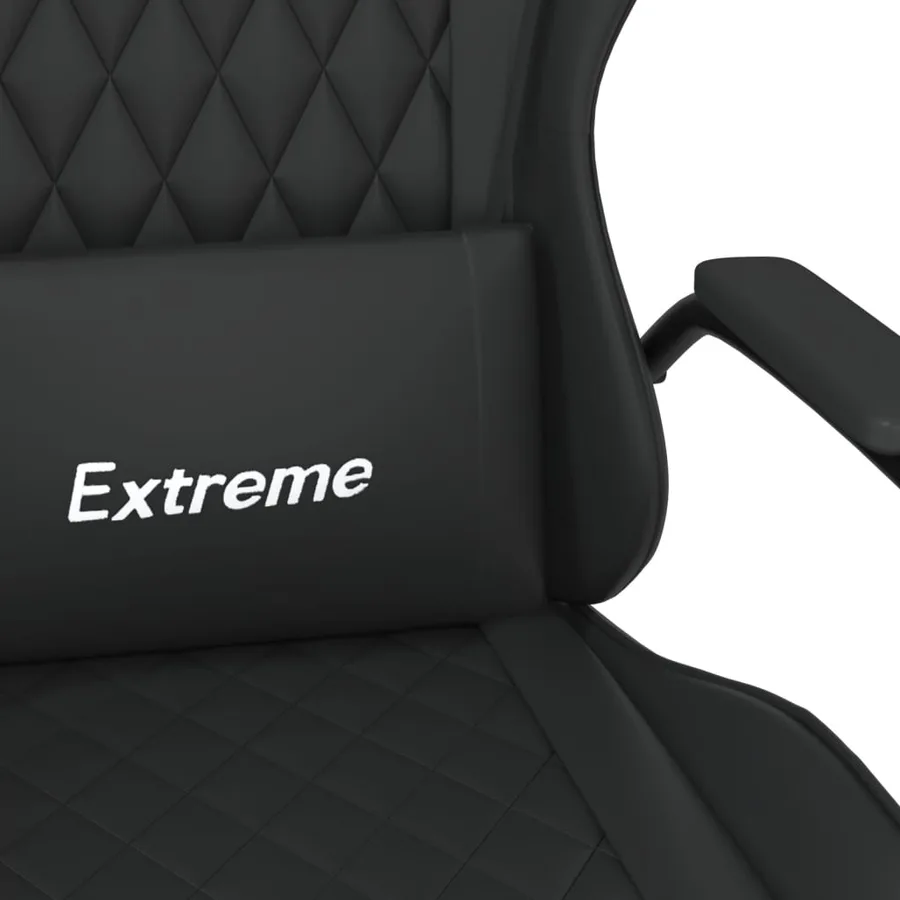 Chaise de jeu de massage noir similicuir - 11