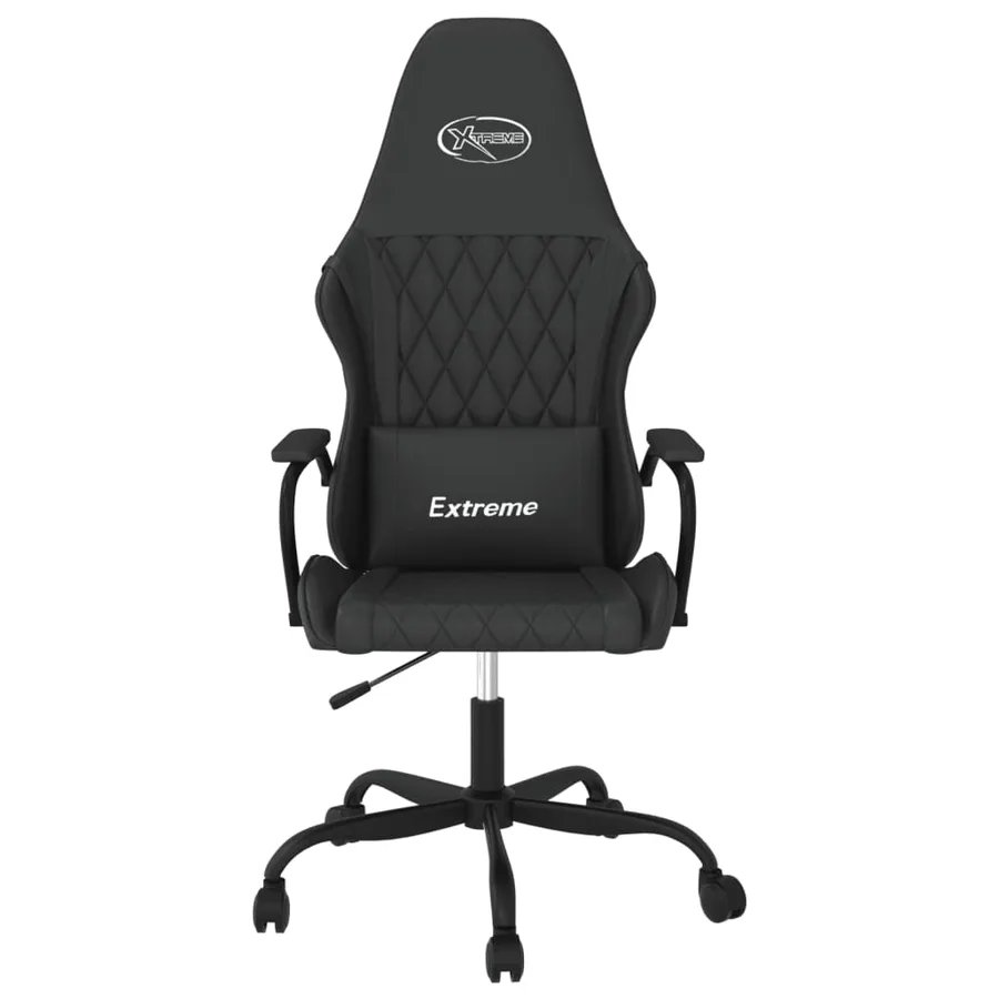 Chaise de jeu de massage noir similicuir - 3