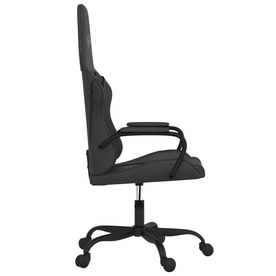 Chaise de jeu de massage noir similicuir - 4