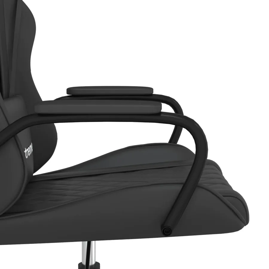 Chaise de jeu de massage noir similicuir - 8