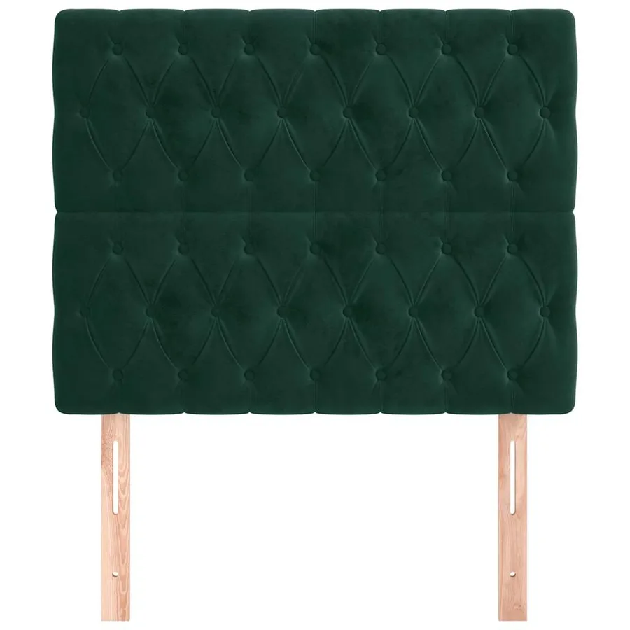 Tête de lit Vert foncé 90x7x118/128 cm Velours - 3