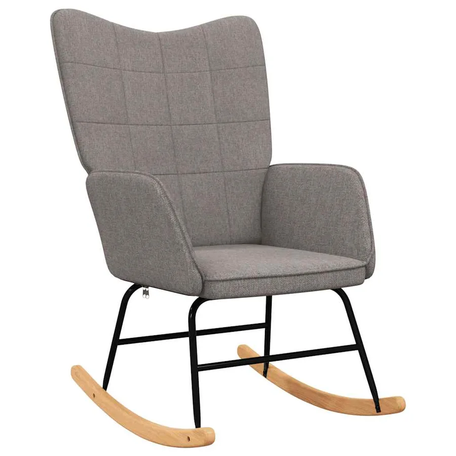 Chaise à bascule Taupe Tissu - 2