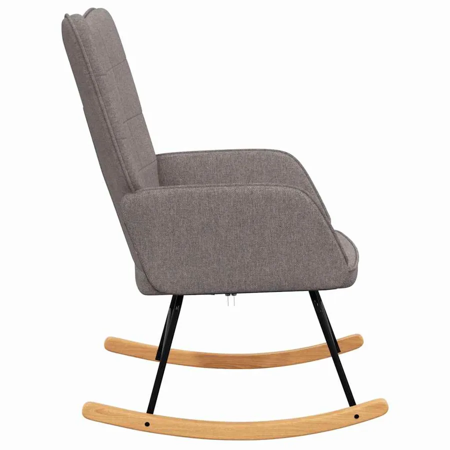 Chaise à bascule Taupe Tissu - 4