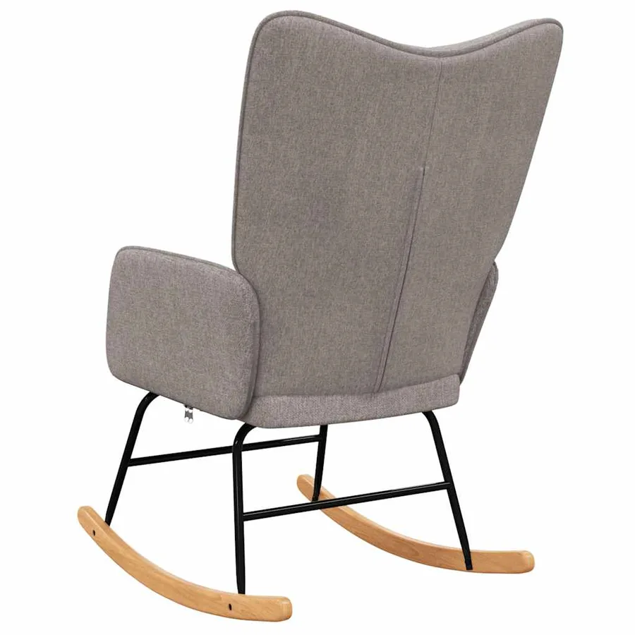 Chaise à bascule Taupe Tissu - 5