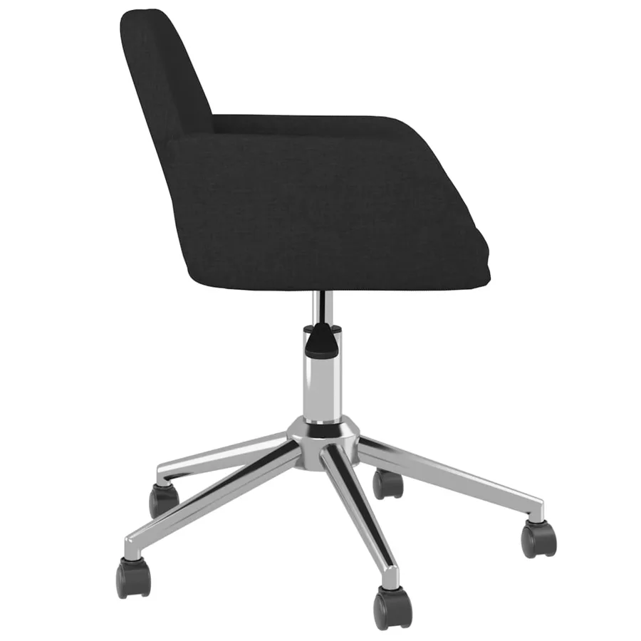 Chaises pivotantes à manger lot de 2 Noir Tissu - 5
