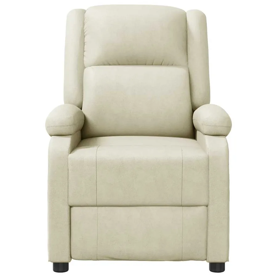 Fauteuil de massage blanc crème similicuir - 3
