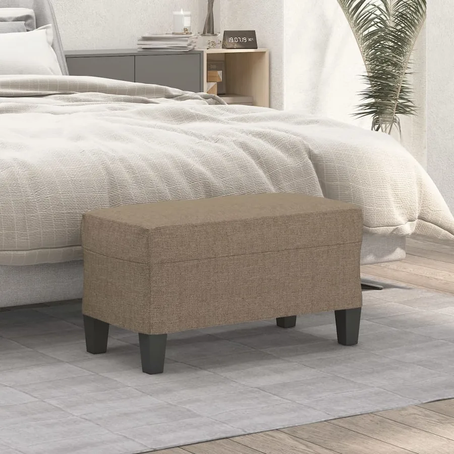 Banc Taupe 70x35x41 cm Tissu